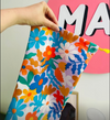 Nouveau patron - Sac à baguette en coton épais - fleurs multico