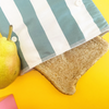 Mini lunch bag, imperméable, rayures vertes