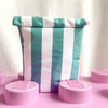 Mini lunch bag, imperméable, rayures vertes