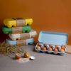 Boîte 10 œufs en coquille d'oeufs - orange