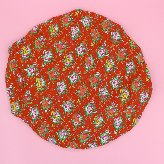 Bonnet de soin en soie - rouge