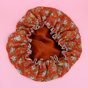 Bonnet de soin en soie - rouge