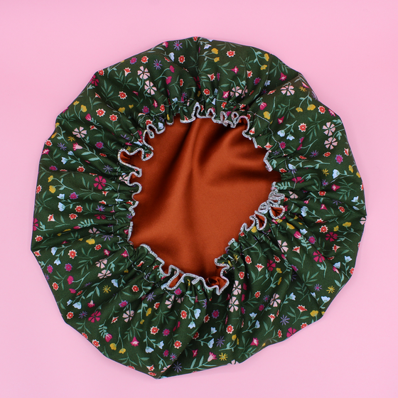 Bonnet de soin en soie - vert