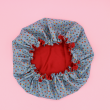  Bonnet de soin en soie - petits fruits bleus