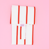 Emballage sandwich réutilisable - blanc rayures rouges