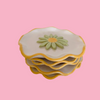 Porte savon fleurs, céramique artisanale