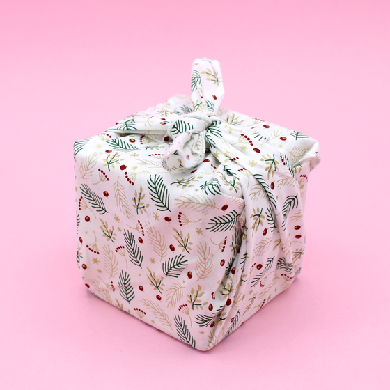 Furoshiki - branches de Noël