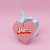 Lot de 5 cartes Merci - coeur