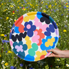 Plateau rond - fleurs - wrap