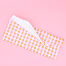  Maxi pochette à savon - vichy - rose - orange