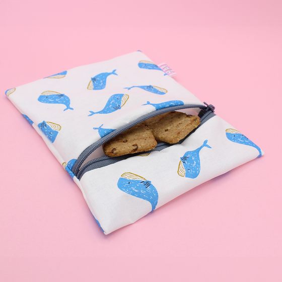 Pochette à goûter - baleines
