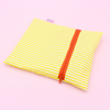 Pochette à goûter - rayures jaunes