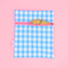 Pochette à goûter - vichy turquoise