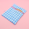 Pochette à goûter - vichy turquoise