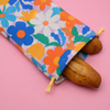 Nouveau patron - Sac à baguette en coton épais - fleurs multico