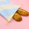 Nouveau patron - Sac à baguette en coton épais - Rayures bleues