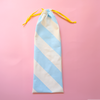 Nouveau patron - Sac à baguette en coton épais - Rayures bleues